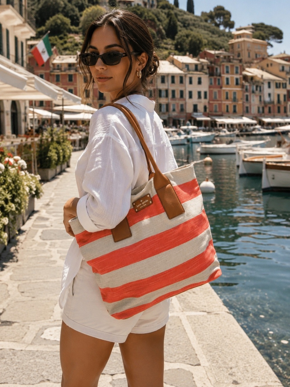 NEW Kate Spade ♠️ New York Jubilee Stripe Bon Shopper Tote Bag